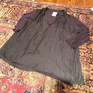 Dolan Left Coast tie neck blouse